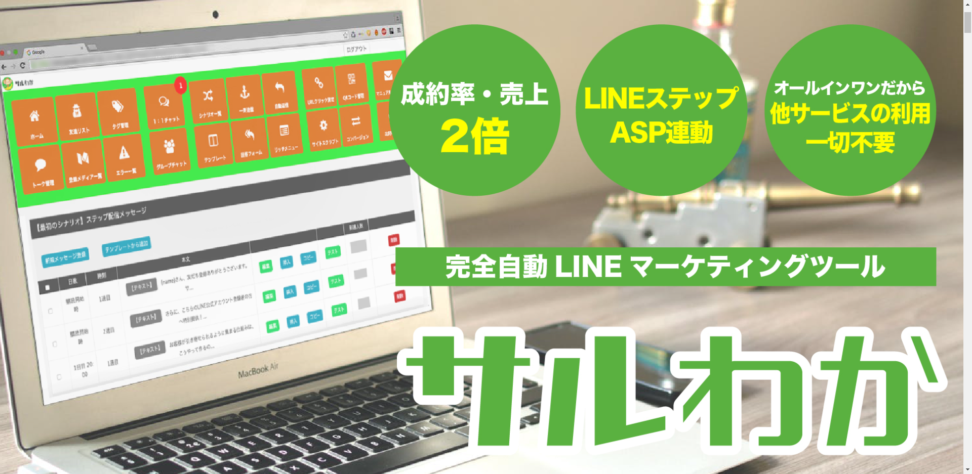 Lineツール エルわか 旧サルわか とは 特徴やメリット 料金プランを解説 Line公式アカウント攻略ガイド