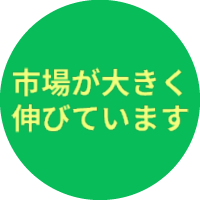 市場が大きく伸びる
